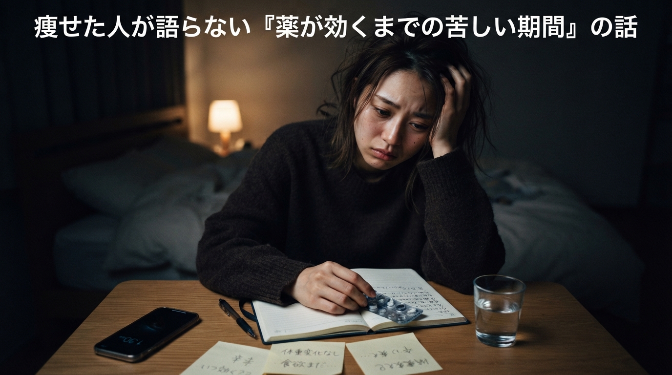 痩せた人が語らない「薬が効くまでの苦しい期間」の話
